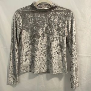 Avenue Velvet Silver Crop Top